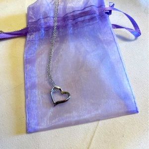 Simple Sterling Silver Heart Necklace